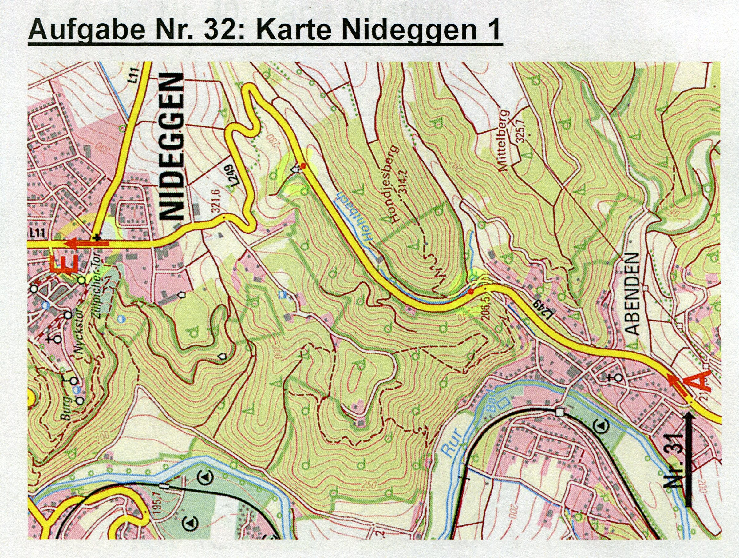 II 32 Karte Nideggen 1